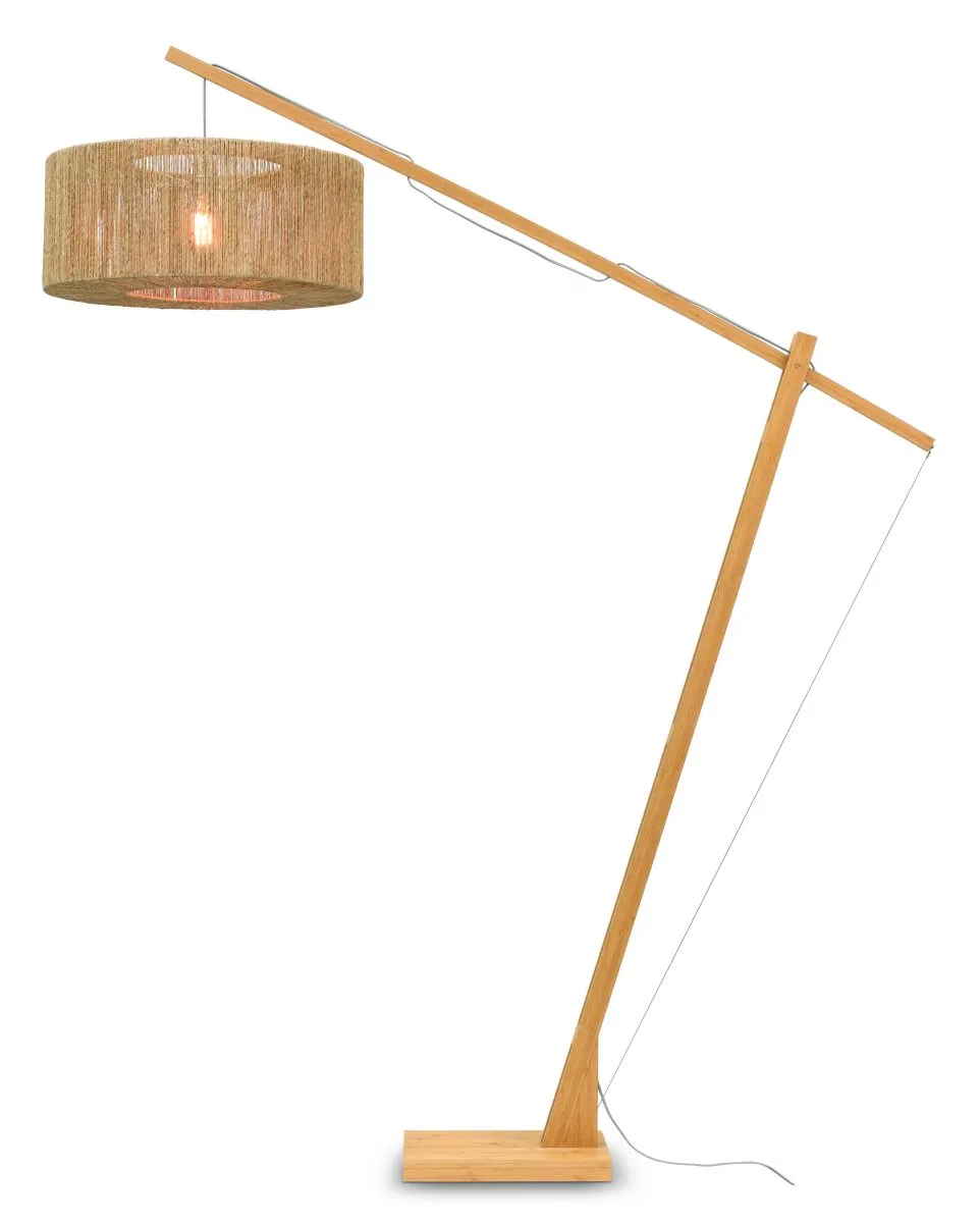 Iguazu Columnar Jute Floor Light (Long Arm)