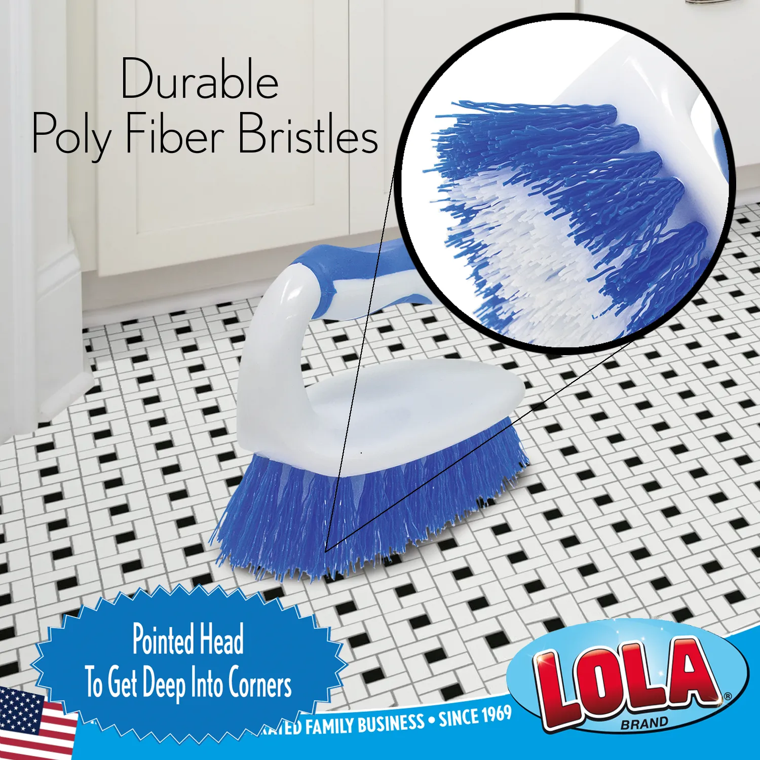 Iron Handled Scrubber - Countertop Scrub Brush