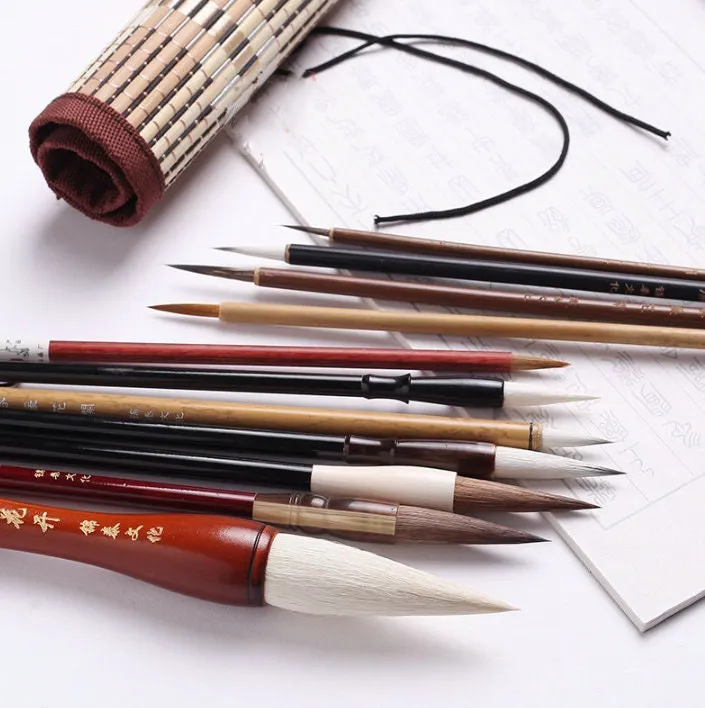 Japanese Calligraphy Set - Chinese Calligraphy Brush Set - Paint Brush Paintbrush - Writing Brush - Wolf Hair Mandarin Traditional Brush