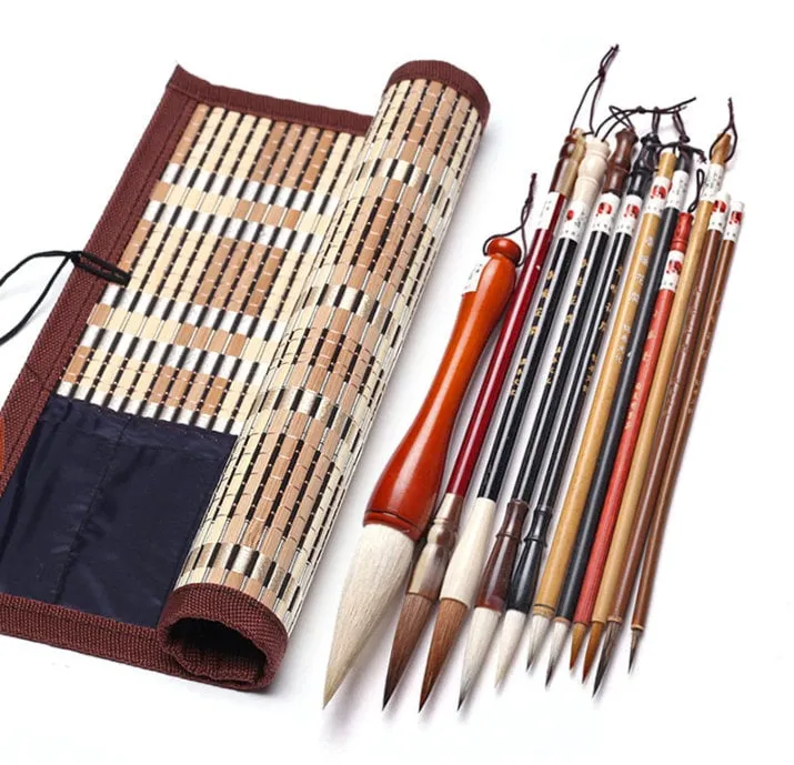 Japanese Calligraphy Set - Chinese Calligraphy Brush Set - Paint Brush Paintbrush - Writing Brush - Wolf Hair Mandarin Traditional Brush