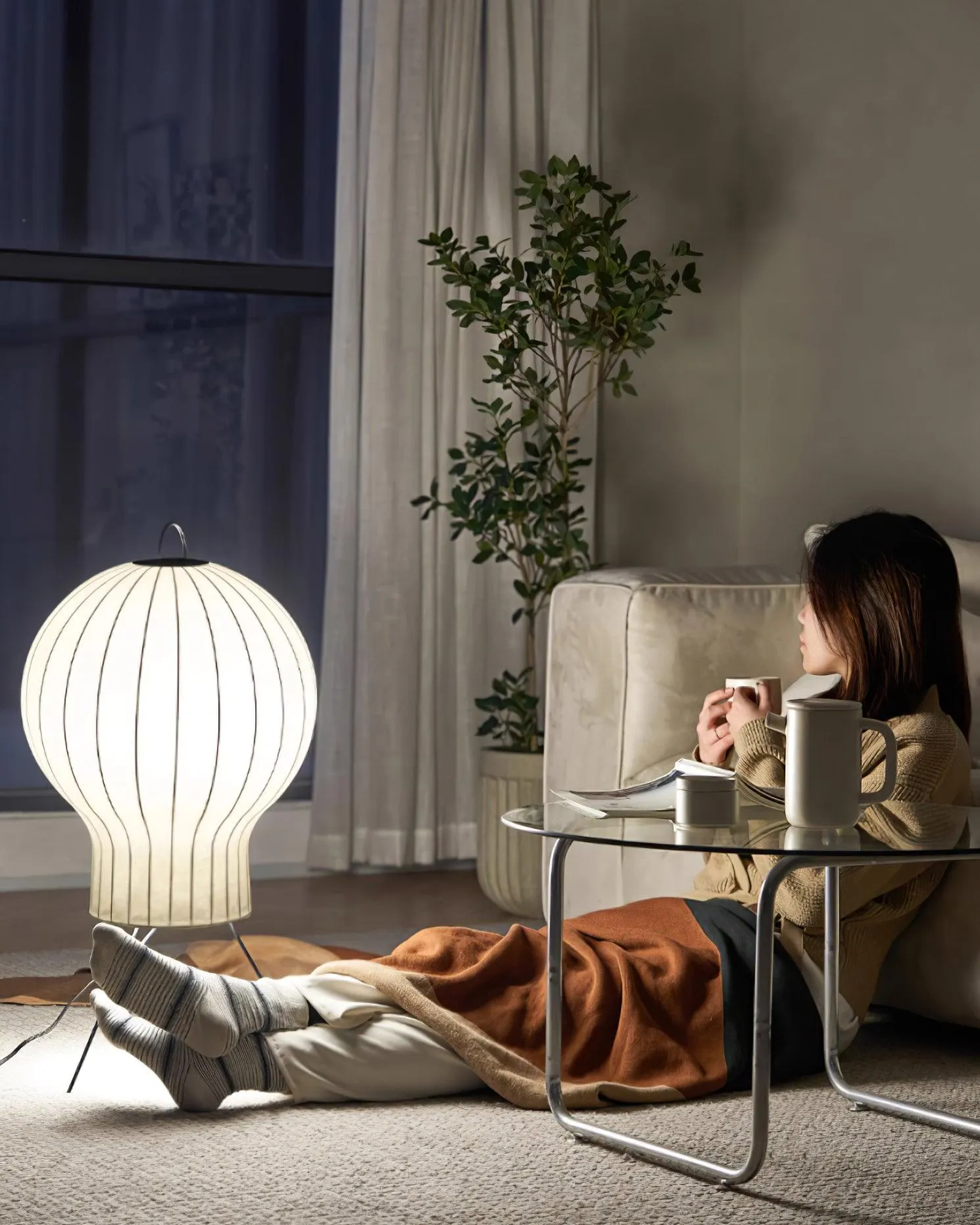 Jellyfish Silk Floor Lamp