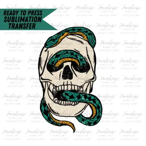 Karma Bites Back, Ready To Press Sublimation Transfers, Snake Skull, Pocket Design, Sublimation Prints, Karma's a bitch design