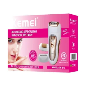 Kemei KM-373 4 In 1 Hair Removal Trimmer Razor Multifunction Electric Shaving Epilator Female Bikini Machine Shaver