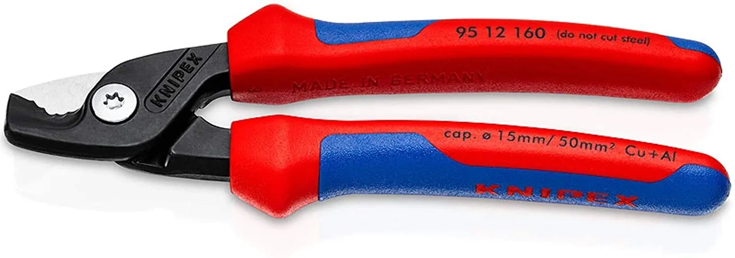 Knipex 95 12 160 StepCut Cable Shears, 6-1/4" with Comfort Grip