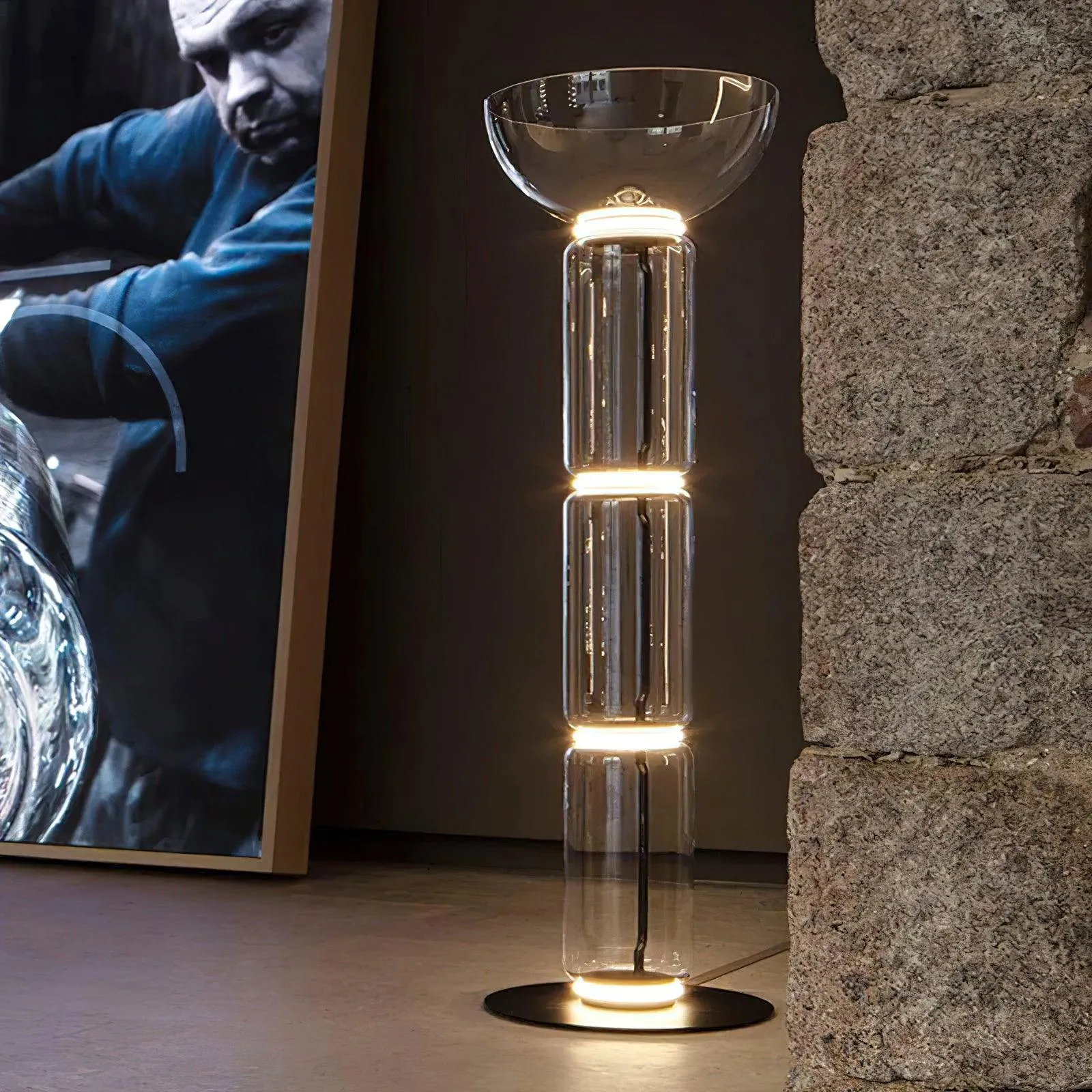 Konstantin Glass Floor Lamp