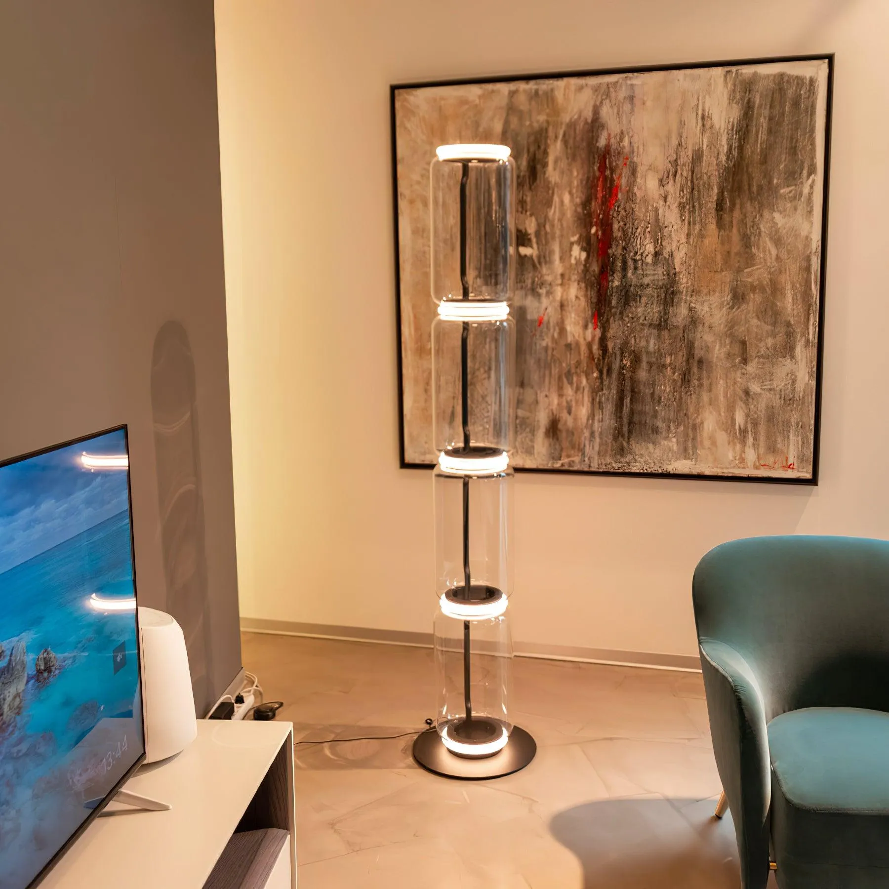 Konstantin Glass Floor Lamp