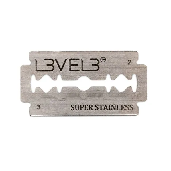 L3VEL3 Platinum Double Edge Razor Blades - 100 Blades