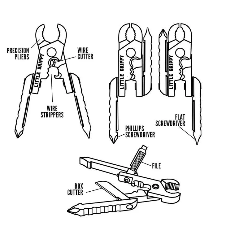 Little Grippy Mini-Pliers Multi Tool