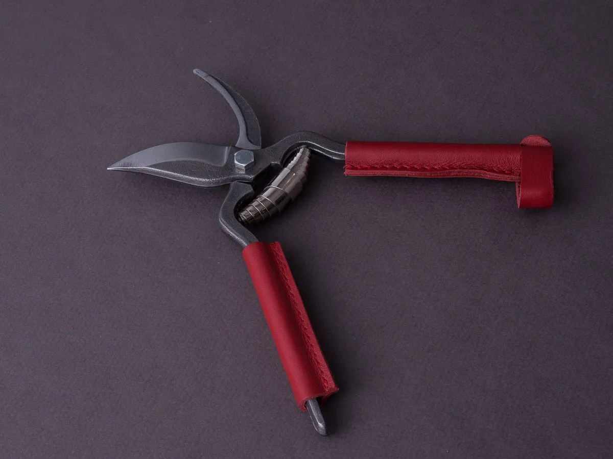 Locau - Garden Shears - Stainless - Red Leather Handle