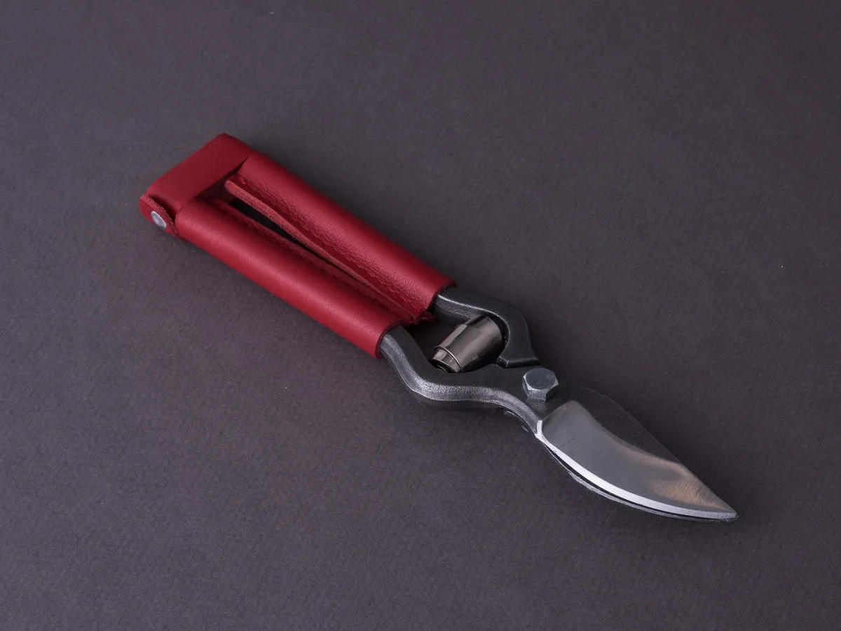 Locau - Garden Shears - Stainless - Red Leather Handle