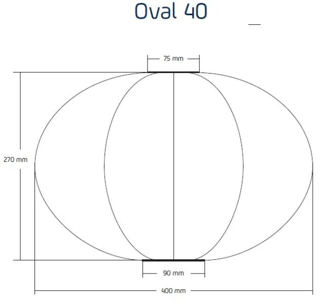 LUMIZ Outdoor Lantern Oval 40 - Pomelo