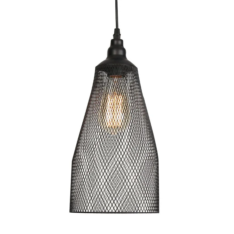 Luxe Wrought Iron Single Mesh Chandelier