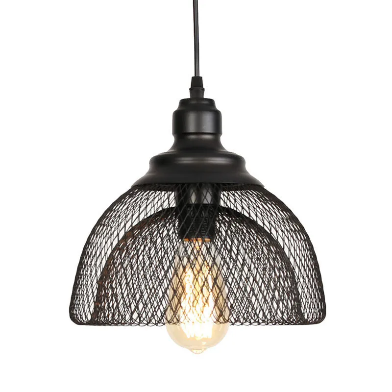 Luxe Wrought Iron Single Mesh Chandelier