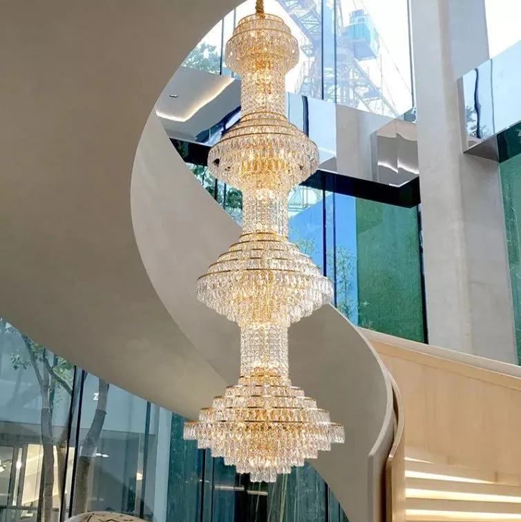 Luxury Large Crystal Chandelier For Hotel And Villa