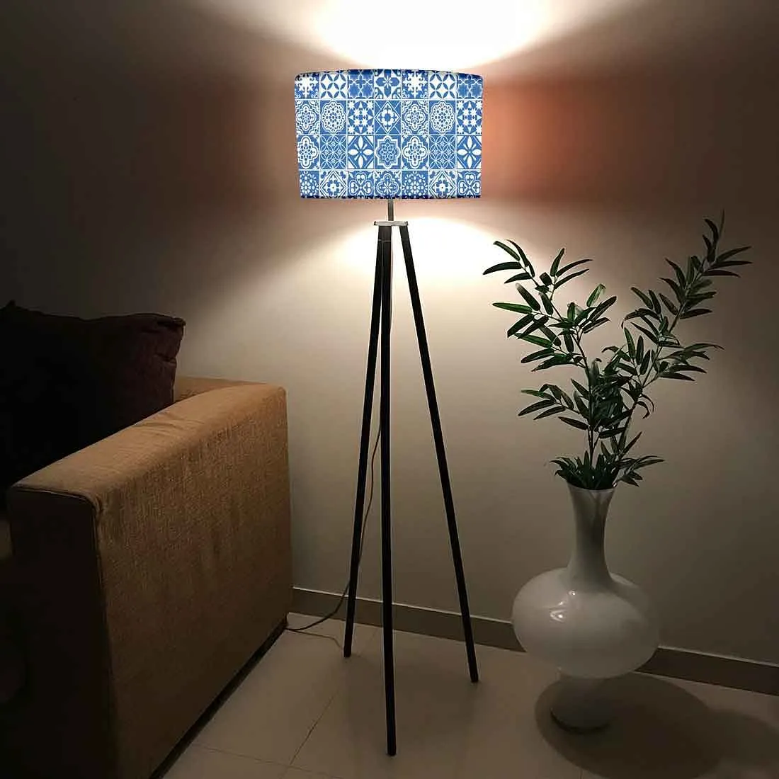 Metal Standing Floor Lamp Tripod Lights - Tiles of Seville