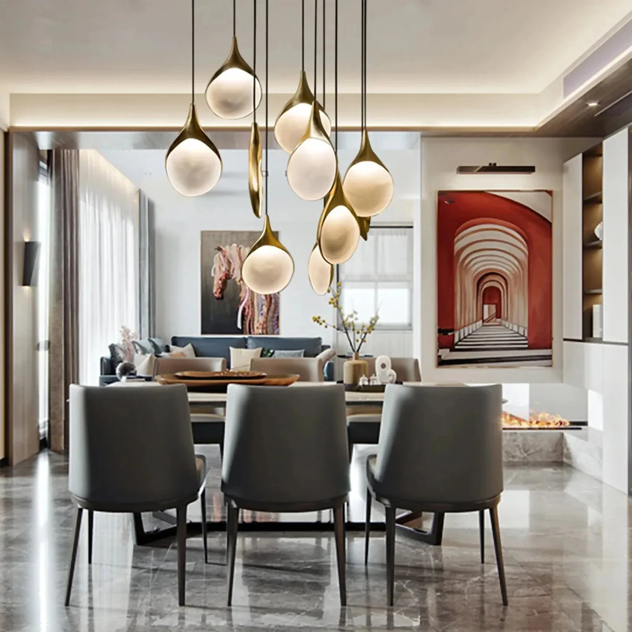 Modern Chic Big Drops Pendant Chandelier