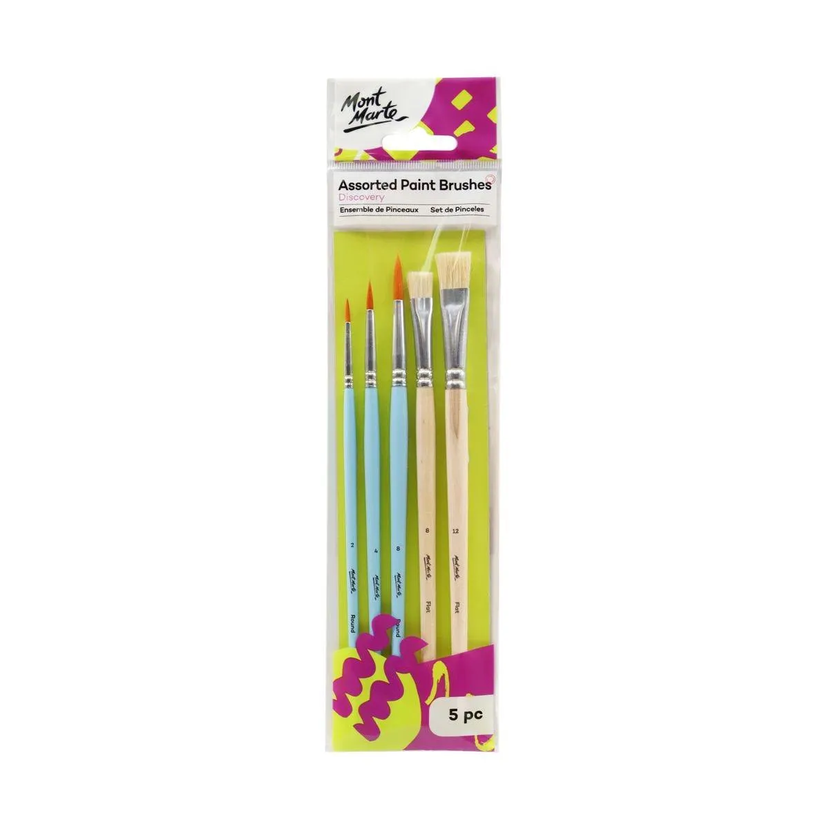 Mont Marte Paint Brushes Set Discovery - 5pcs