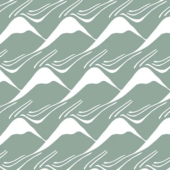 MOUNTAINS | Glacier green | Pillowcase | 60x70cm / 23.6x27.5"