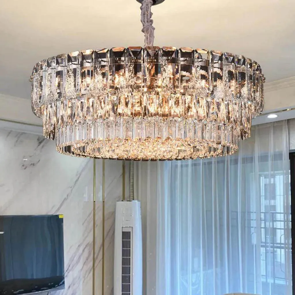 Mystical Rose Gold Finish Crystal Chandelier (2218)