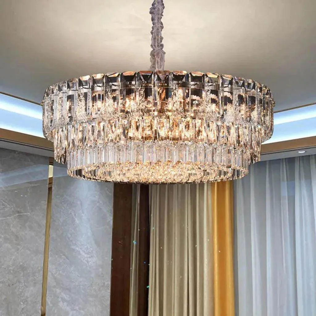 Mystical Rose Gold Finish Crystal Chandelier (2218)