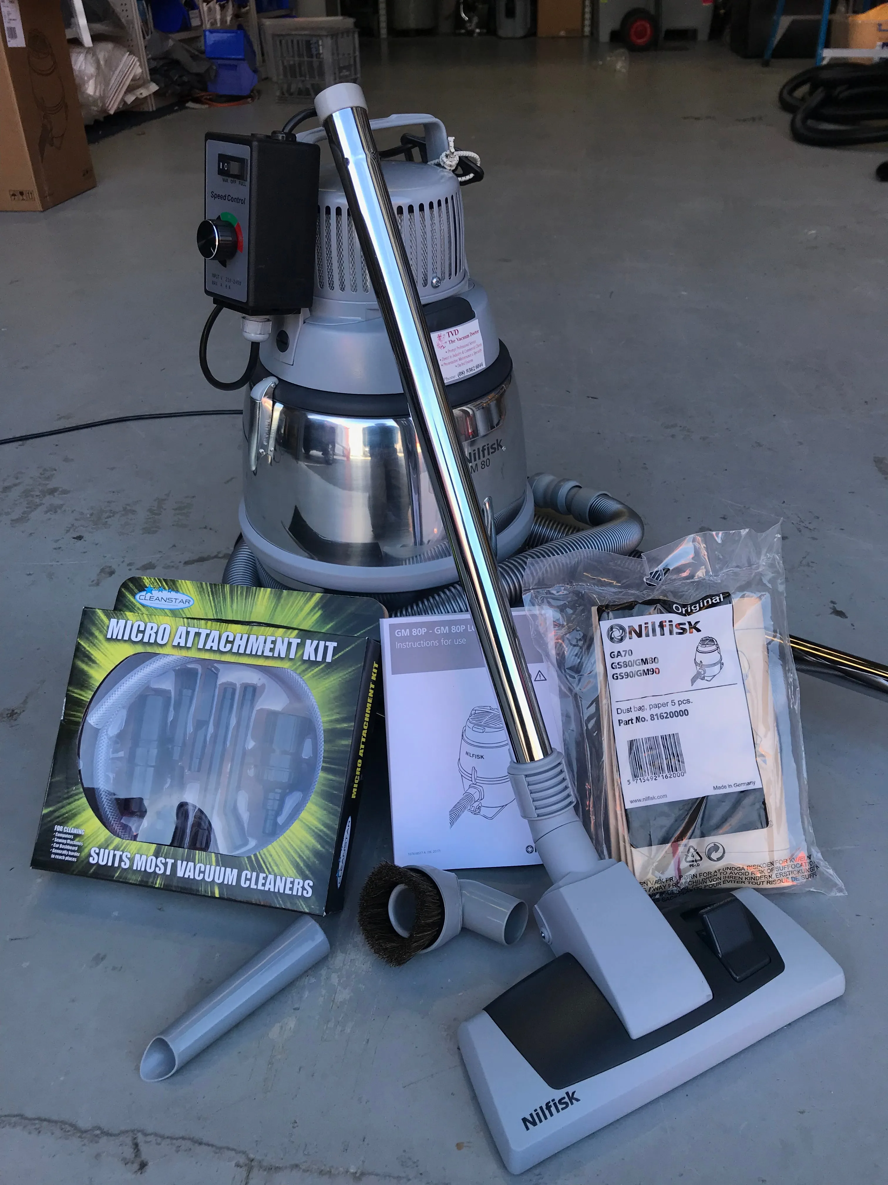 Nilfisk GM80 Museum HEPA Filtered Precisely Controlled Vacuum Cleaner