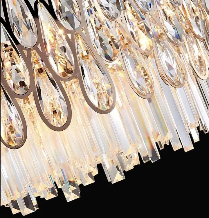 Oversized Multi-layers Luxury Creative Art Crystal Chandelier for Foyer/Staircase/Hallway