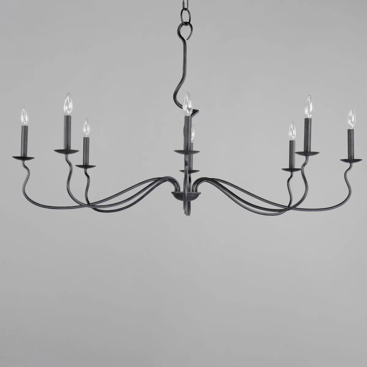 Padrona 49 in. 8 lights Chandelier Black Oxide finish