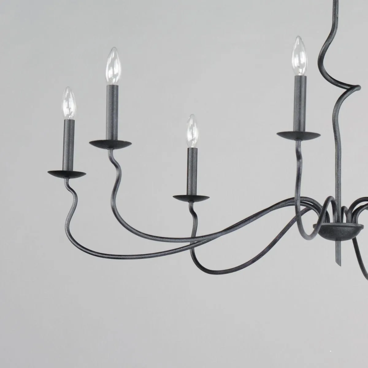 Padrona 49 in. 8 lights Chandelier Black Oxide finish