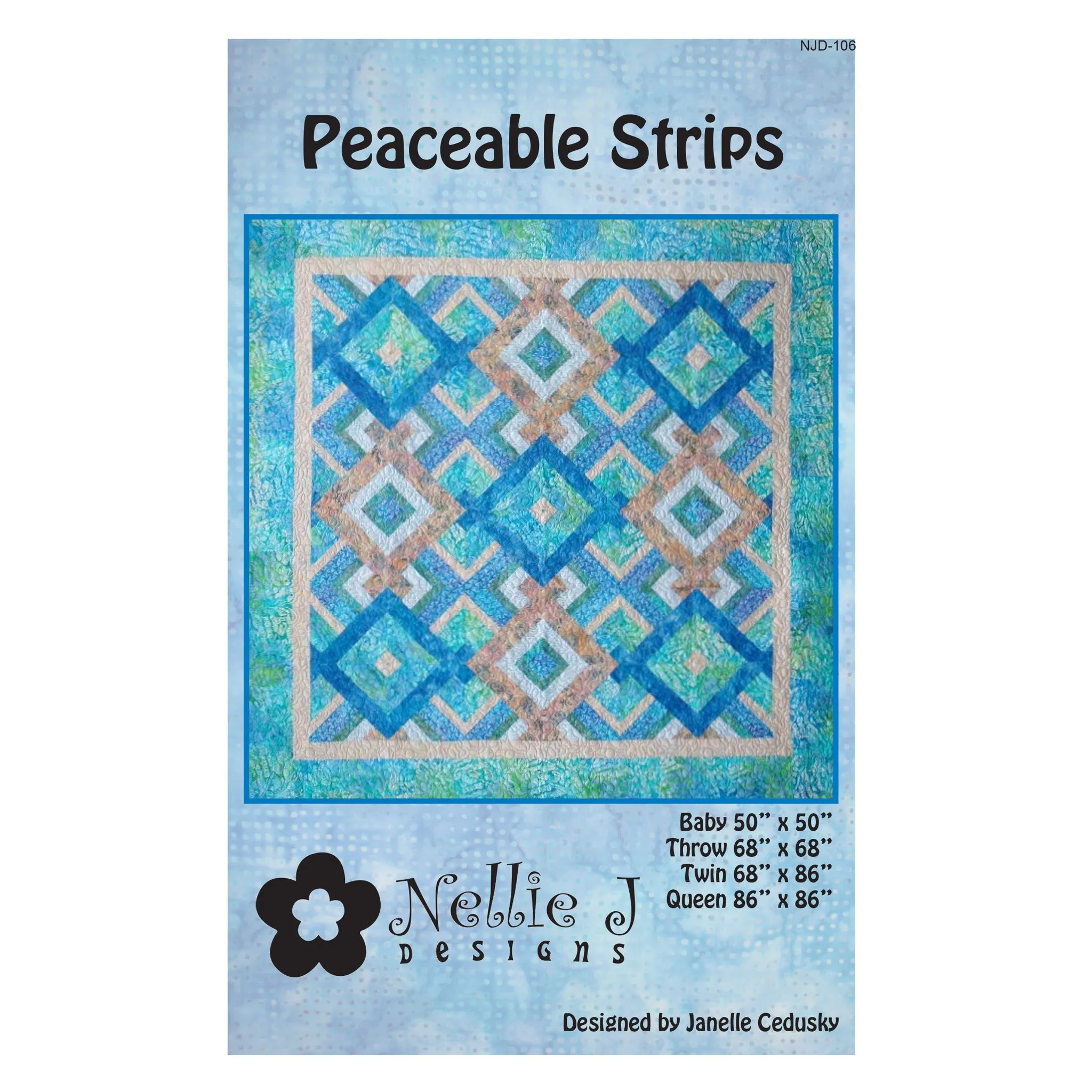 Peaceable Strips Quilt Pattern NJD-106w  - Wholesale Product