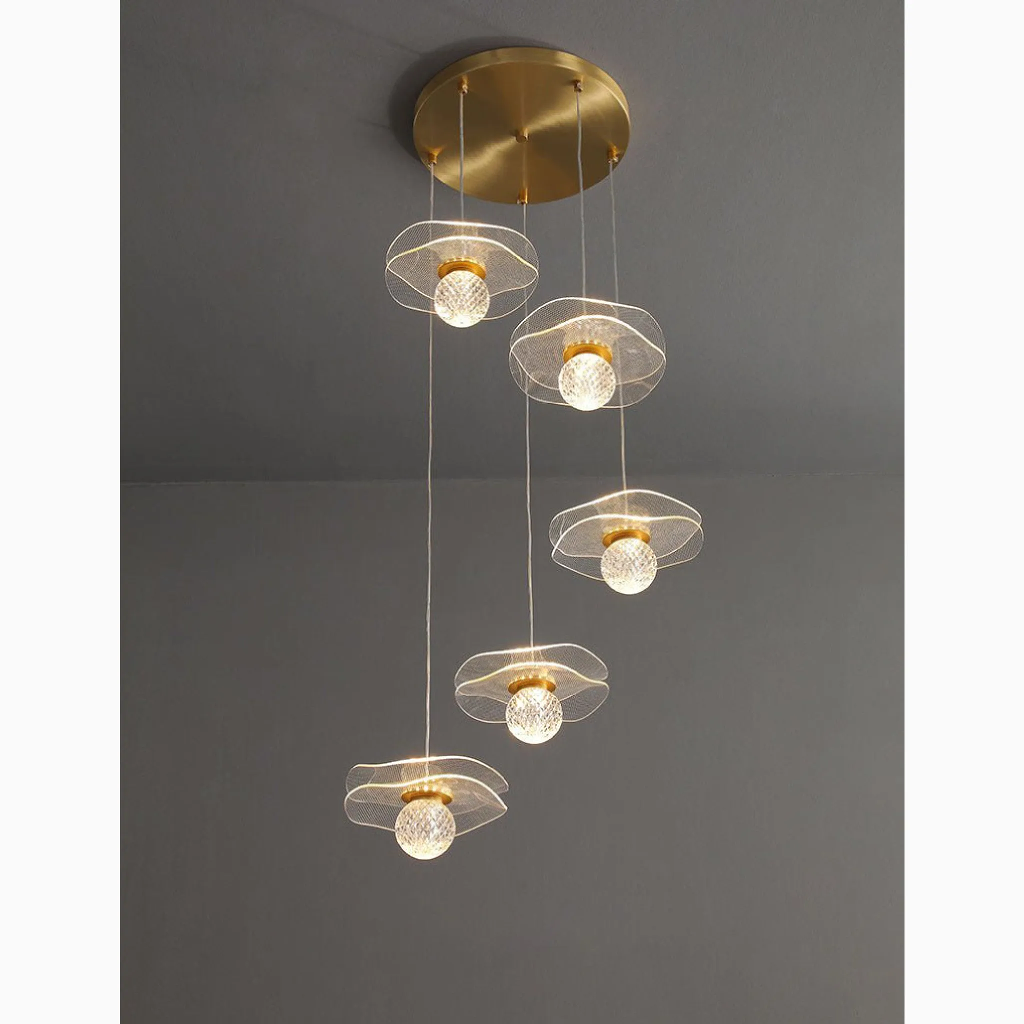 Perinaldo | Gold Crystal Ball Lamp for Restaurant