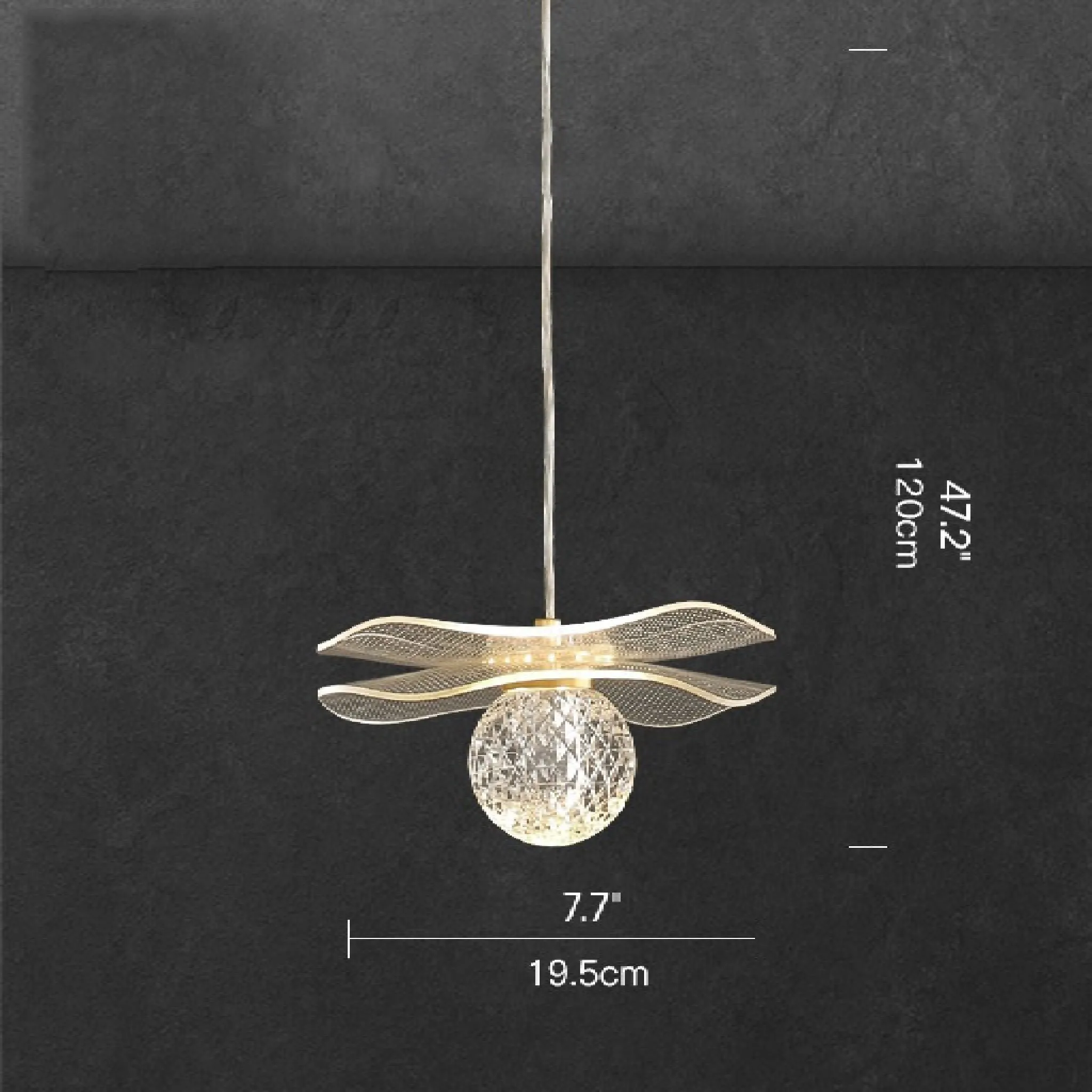 Perinaldo | Gold Crystal Ball Lamp for Restaurant