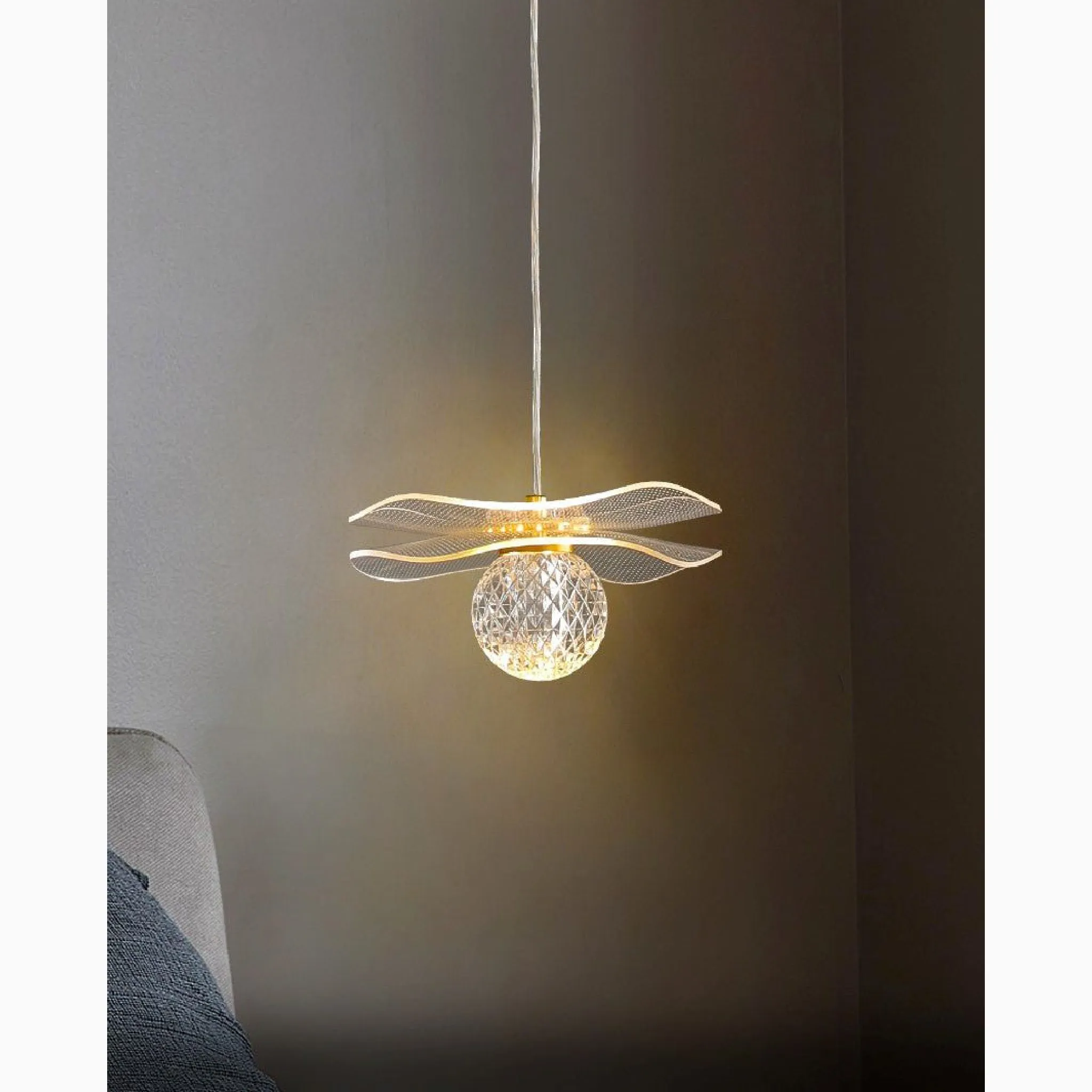 Perinaldo | Gold Crystal Ball Lamp for Restaurant