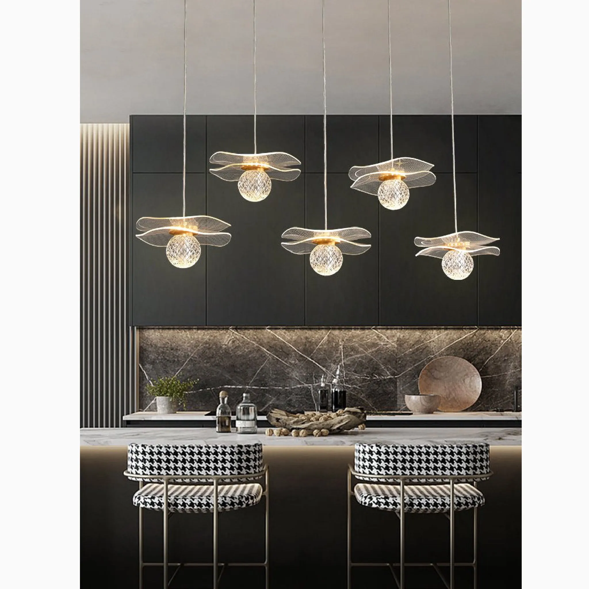 Perinaldo | Gold Crystal Ball Lamp for Restaurant