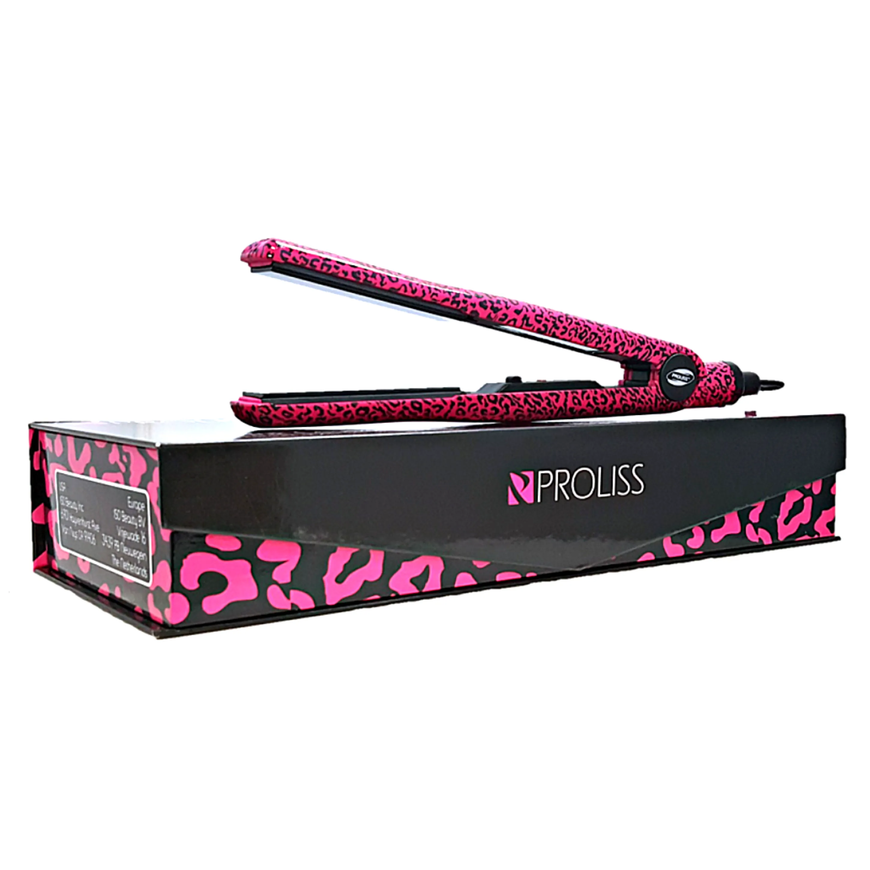 Pink Leopard 1" JET | Flat Iron