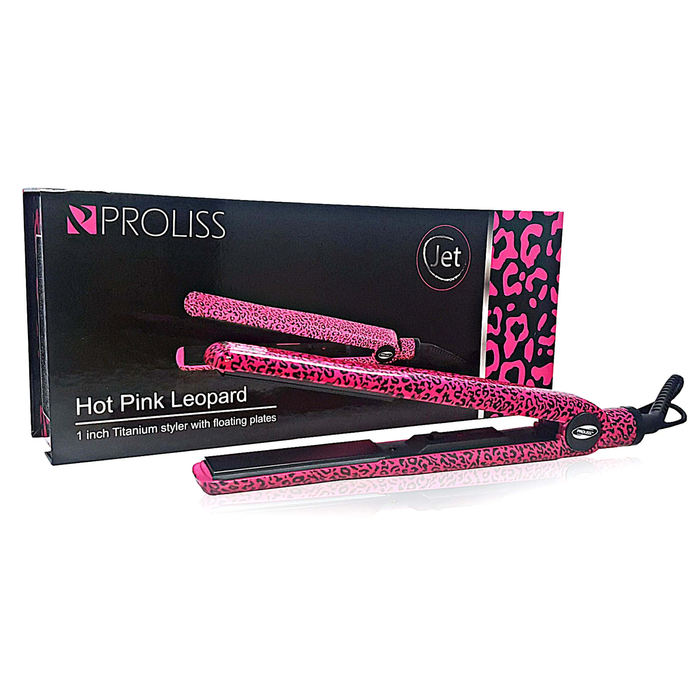 Pink Leopard 1" JET | Flat Iron