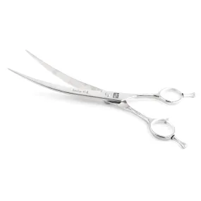 Professional 8" Curved Black Scissors (6CR Steel)