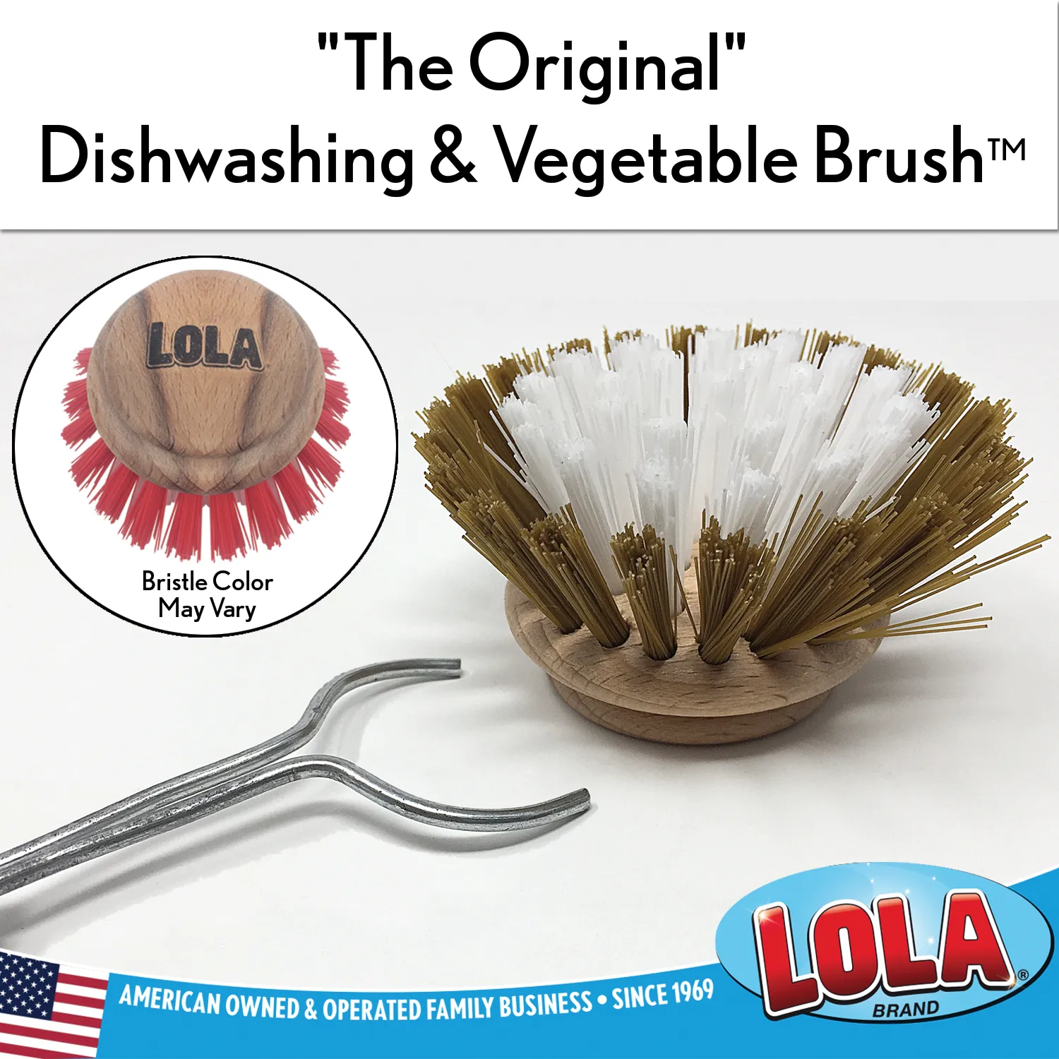 "The Original" Dishwashing & Vegetable Brush, Eco-Friendly Birch Wood (Pack of 144)