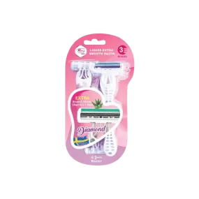 RIVAJ UK LADIES EXTRA SMOOTH RAZOR DIAMOND 3PCS