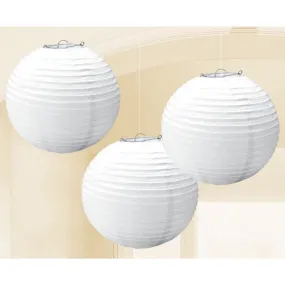 Round Paper Lanterns 3pk 24cm