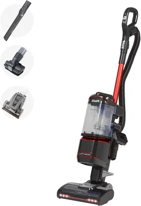 Shark NV602UKT Corded Upright Vacuum Cleaner, 1.1L, Lift-Away, Pet Model, Anti-Allergen, LED Headlights, 750W, 8m Cord, Red/Black