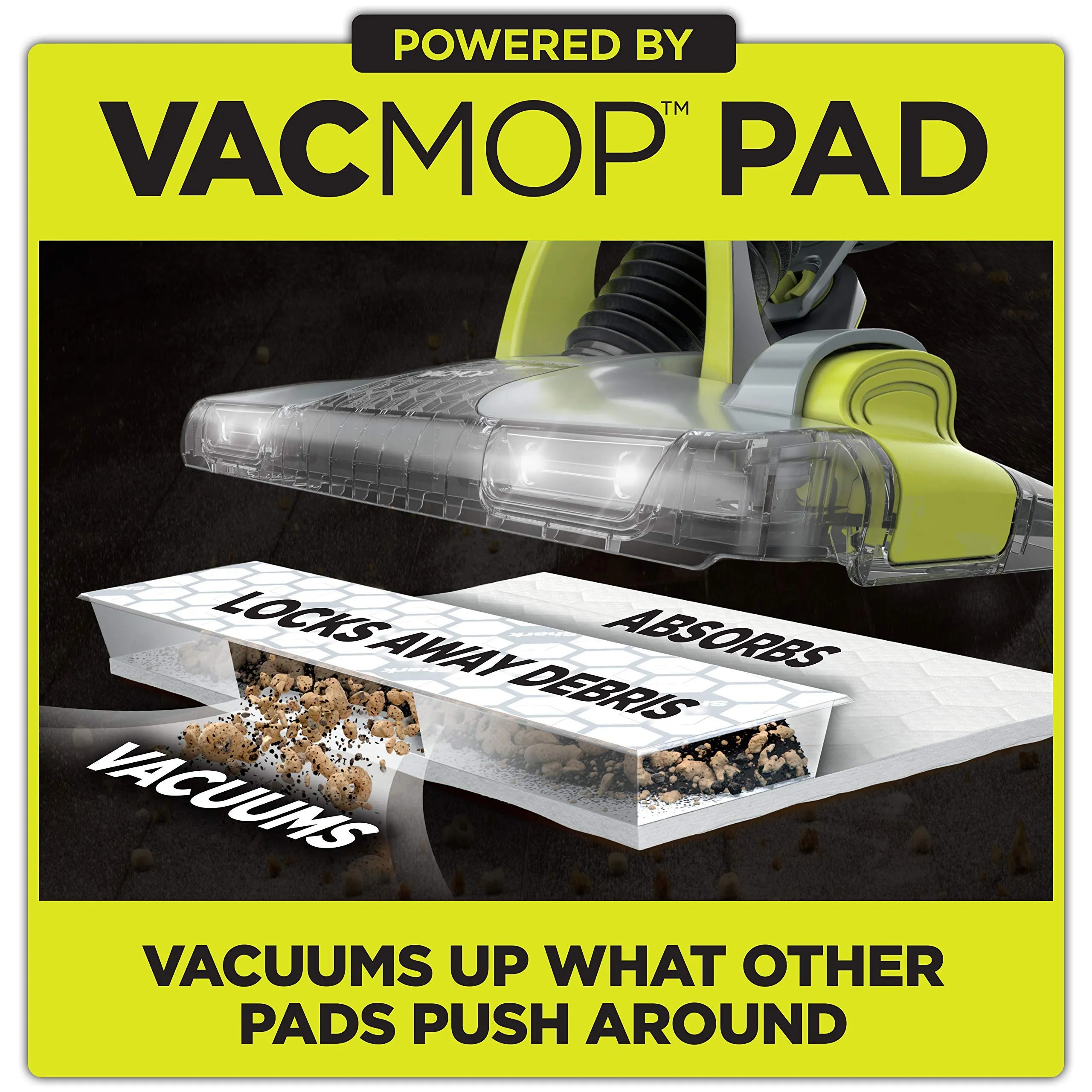 Shark Vm252 Vacmop Pro Cordless Vacuum Mop With Led Lights Pads & Solution Gray