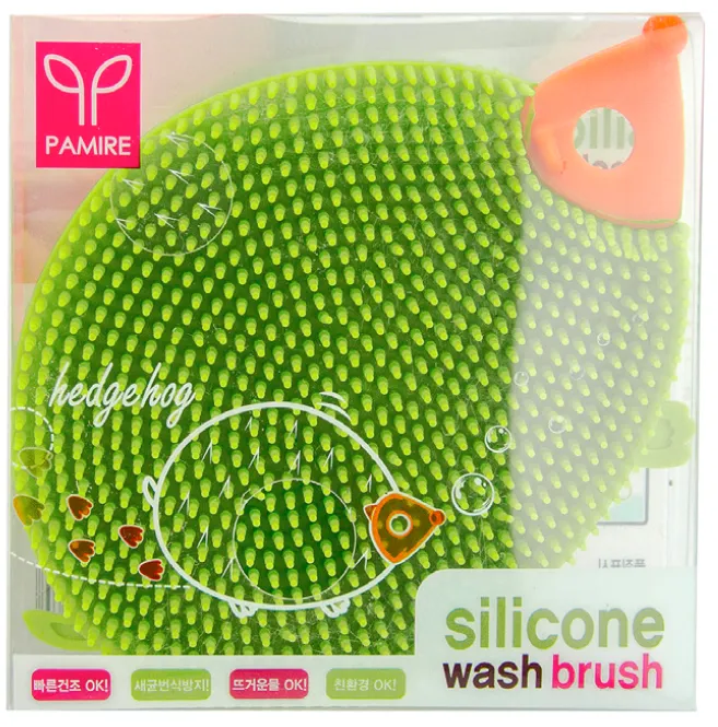 Silicon Wash Brush Hedgehog (SC913370) Green/Orange