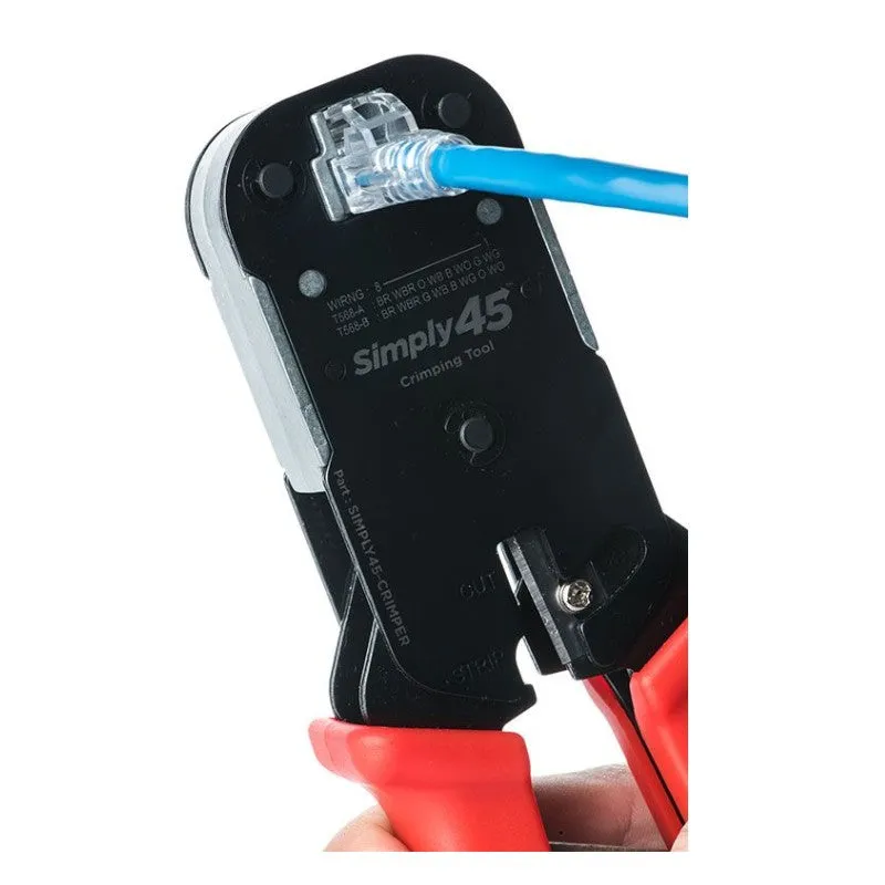 SIMPLY45 S45-C100: RJ45 Crimp Tool for all S45 UTP & STP Pass-Through & Standard Connectors