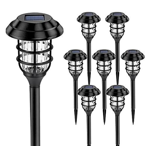 SOLPEX Solar Lights for Outside, Solar Outdoor Lights 8 Pack, Up to 10 Hrs Auto On/Off Garden Lights Waterproof, Solar Powered Landscape Lighting for Yard, Garden, Walkway-(Cold White)