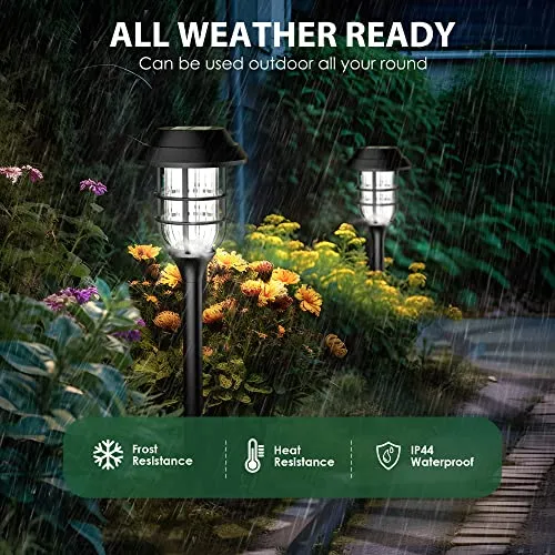 SOLPEX Solar Lights for Outside, Solar Outdoor Lights 8 Pack, Up to 10 Hrs Auto On/Off Garden Lights Waterproof, Solar Powered Landscape Lighting for Yard, Garden, Walkway-(Cold White)