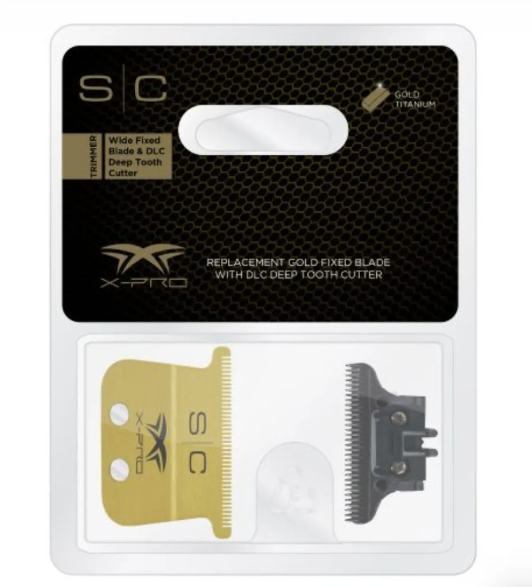 StyleCraft S|C Gold X-Pro Wide Fixed Trimmer Blade with DLC Deep Tooth Cutter