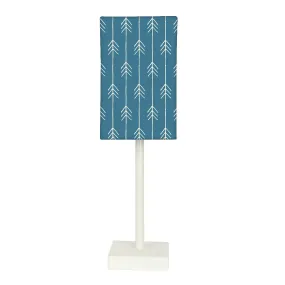 Tall Table Lamp For Living Rooms -   Arrow Ends -  Blue