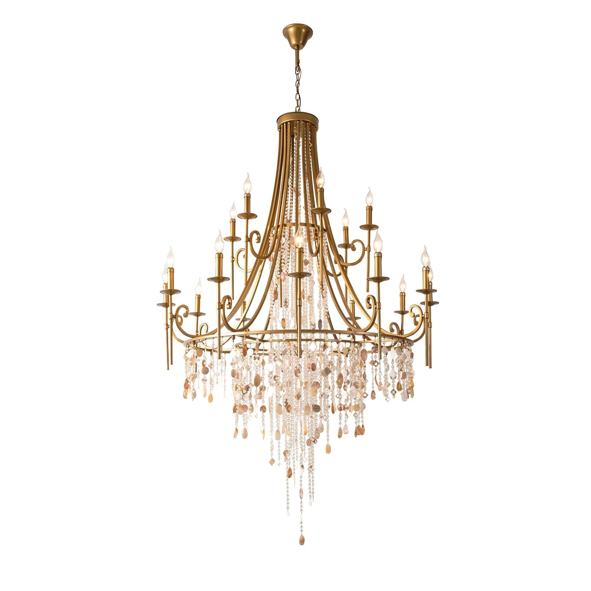 Tatum Lux Shell Crystal Chandelier