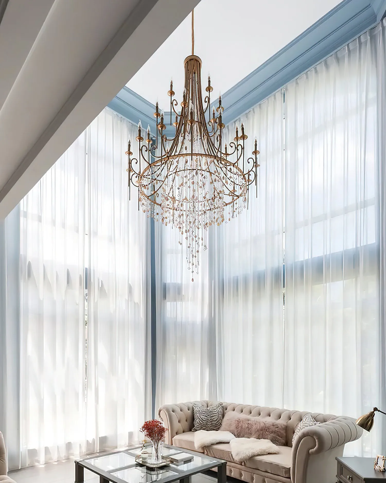 Tatum Lux Shell Crystal Chandelier