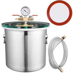 TheLAShop 5 Gallon Degassing Stainless Steel Vacuum Chamber Gasket Lid